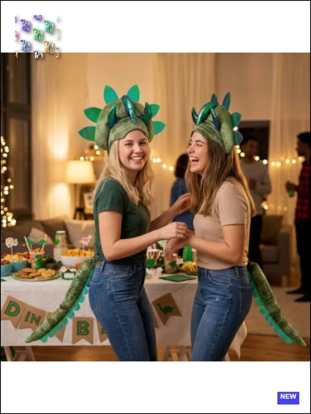 Triceratops Dinosaur Headband Tail Set Kids Costume Accessory Halloween Party